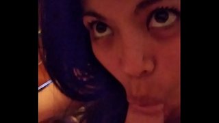 Blowjob mit Sperma an de Mond