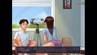 Cho kolèj ti fi jèn timoun vin gen kèk cum nan vajen li sou cam pi Cho en l Summertime Lejand[v0.18.2] l Pati #17