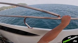 Perpektong katawan thai, babae, malaking titi sa speedboat